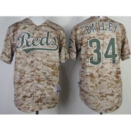Cincinnati Reds #34 Homer Bailey Camo Cool Base Stitched Youth MLB Jersey
