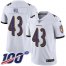 Nike Baltimore Ravens #43 Justice Hill White Youth Stitched NFL 100th Season Vapor Untouchable Limited Jersey