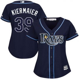 Tampa Bay Rays #39 Kevin Kiermaier Dark Blue Alternate Womens Stitched MLB Jersey
