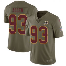 Nike Washington Football Team #93 Jonathan Allen Olive Youth Stitched NFL Limited 2017 Salute to Service Jersey