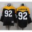 Mitchell And Ness 1967 Pittsburgh Steelers #92 James Harrison Black/Yelllow Throwback Mens Stitched NFL Jersey