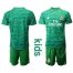 Real Madrid Blank Green Goalkeeper Kid Soccer Club Jersey