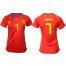 Womens Spain #7 Morata Red Home Soccer Country Jersey