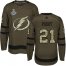 Adidas Tampa Bay Lightning #21 Brayden Point Green Salute to Service 2020 Stanley Cup Champions Stitched NHL Jersey