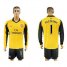 Arsenal #1 Szczesny Away Long Sleeves Soccer Club Jersey