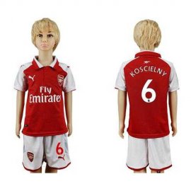 Arsenal #6 Koscielny Home Kid Soccer Club Jersey