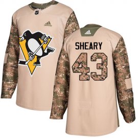 Adidas Pittsburgh Penguins #43 Conor Sheary Camo Authentic 2017 Veterans Day Stitched NHL Jersey
