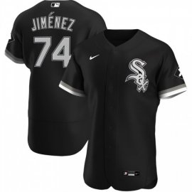 Chicago White Sox #74 Eloy Jimenez Mens Nike Black Alternate 2020 Authentic Player MLB Jersey