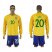 Brazil #20 Lima Home Long Sleeves Soccer Country Jersey