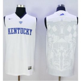 Kentucky Wildcats Blank White Basketball Stitched NCAA Jersey
