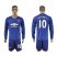 Manchester United #10 Rooney Away Long Sleeves Soccer Club Jersey