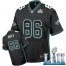 Nike Philadelphia Eagles #86 Zach Ertz Black Alternate Super Bowl LII Mens Stitched NFL Elite Drift Fashion Jersey