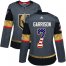 Adidas Vegas Golden Knights #7 Jason Garrison Grey Home Authentic USA Flag Womens Stitched NHL Jersey