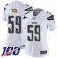 Nike Los Angeles Chargers #59 Nick Vigil White Womens Stitched NFL 100th Season Vapor Untouchable Limited Jersey