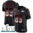 Nike San Francisco 49ers #85 George Kittle Black Super Bowl LIV 2020 Mens Stitched NFL Vapor Untouchable Limited Smoke Fashion Jersey