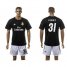 Real Madrid #31 R.Yanez Black Goalkeeper Soccer Club Jersey