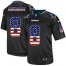 Nike Dallas Cowboys #8 Troy Aikman Black Mens Stitched NFL Elite USA Flag Fashion Jersey