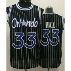 Orlando Magic #33 Grant Hill Black Throwback Stitched NBA Jersey