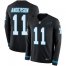 Nike Carolina Panthers #11 Robby Anderson Black Team Color Mens Stitched NFL Limited Therma Long Sleeve Jersey