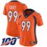 Nike Denver Broncos #99 Jurrell Casey Orange Team Color Womens Stitched NFL 100th Season Vapor Untouchable Limited Jersey