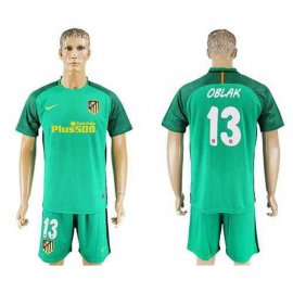 Atletico Madrid #13 Oblak Green Goalkeeper Soccer Club Jersey