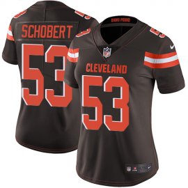 Nike Cleveland Browns #53 Joe Schobert Brown Team Color Womens Stitched NFL Vapor Untouchable Limited Jersey