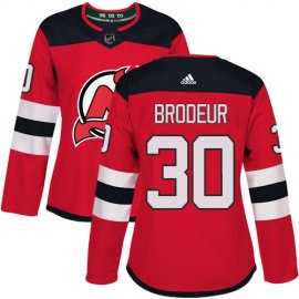 Adidas New Jersey Devils #30 Martin Brodeur Red Home Authentic Womens Stitched NHL Jersey
