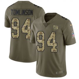 Nike New York Giants #94 Dalvin Tomlinson Olive/Camo Mens Stitched NFL Limited 2017 Salute To Service Jersey