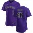 Colorado Rockies #40 Tyler Kinley Mens Nike Purple Alternate 2020 Authentic Player MLB Jersey