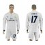 Real Madrid #17 Lucas V. White Home Long Sleeves Soccer Club Jersey
