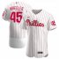 Philadelphia Phillies #45 Zack Wheeler Mens Nike White Alternate 2020 Authentic Player MLB Jersey