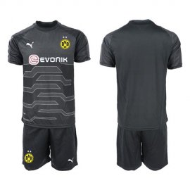 Dortmund Blank Black Goalkeeper Soccer Club Jersey