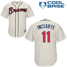 Atlanta Braves #11 Ender Inciarte Cream Cool Base Stitched Youth MLB Jersey