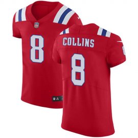 Nike New England Patriots #8 Jamie Collins Sr Red Alternate Mens Stitched NFL Vapor Untouchable Elite Jersey