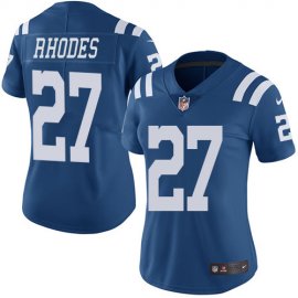 Nike Indianapolis Colts #27 Xavier Rhodes Royal Blue Womens Stitched NFL Limited Rush Jersey