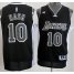 Los Angeles Lakers 10 Steve Nash Black Revolution 30 Swingman NBA Jerseys White Number Cheap