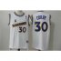 Golden State Warriors #30 Stephen Curry White NBA Throwback Jersey