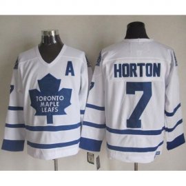 Toronto Maple Leafs #7 Tim Horton White CCM Throwback Stitched NHL Jersey