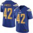 Nike Los Angeles Chargers #42 Uchenna Nwosu Electric Blue Mens Stitched NFL Limited Rush Jersey