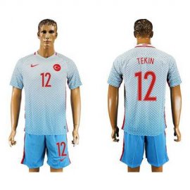 Turkey #12 Tekin Away Soccer Country Jersey