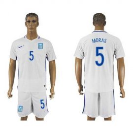 Greece #5 Moras Home Soccer Country Jersey