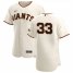 San Francisco Giants #33 Darin Ruf Mens Nike Cream Home 2020 Authentic Player MLB Jersey
