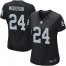 Nike Las Vegas Raiders #24 Charles Woodson Black Team Color Womens Stitched NFL Elite Jersey