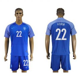 Holland #22 Vorm Away Soccer Country Jersey