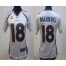 Nike Denver Broncos #18 Peyton Manning White With C Patch Womens Stitched NFL Elite Jersey
