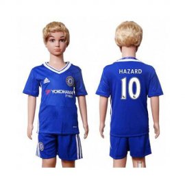 Chelsea #10 Hazard Blue Home Kid Soccer Club Jersey