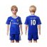 Chelsea #10 Hazard Blue Home Kid Soccer Club Jersey