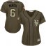 New York Mets #6 Jeff McNeil Green Salute to Service Womens Stitched MLB Jersey