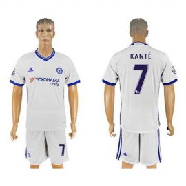 Chelsea #7 Kante White Soccer Club Jersey