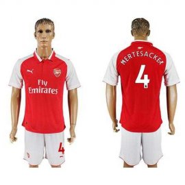 Arsenal #4 Mertesacker Home Soccer Club Jersey
